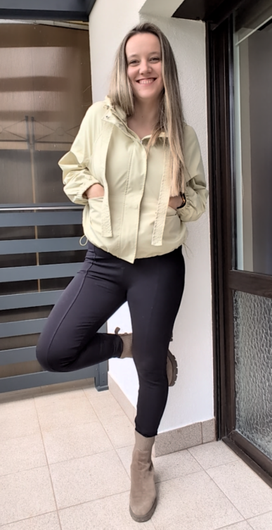 Czarne legginsy z suwakiem