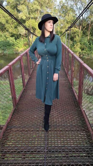 Sukienka butelkowa zieleń