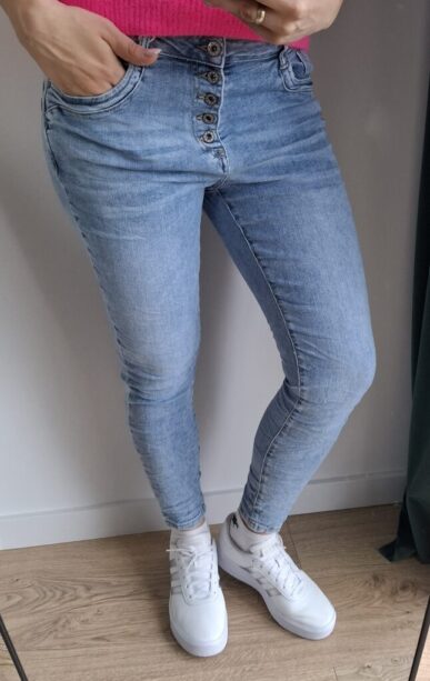 Spodnie Jeans marszczone