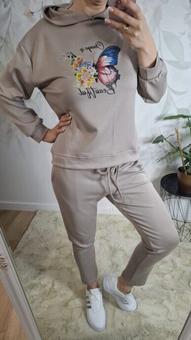 Komplet dresowy masełkowy MOTYL fango