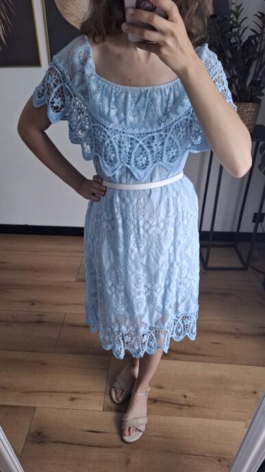 Sukienka Hiszpanka błekitna