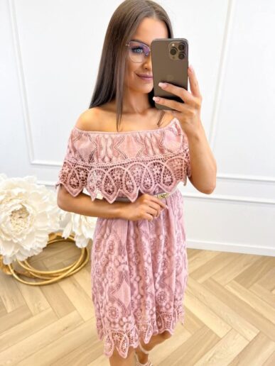 Sukienka Hiszpanka brudny róż