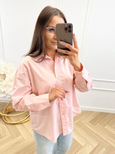 Koszula klasyczna różowa