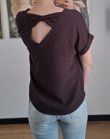 Bluzka wiskozowa z kokardą na plecach