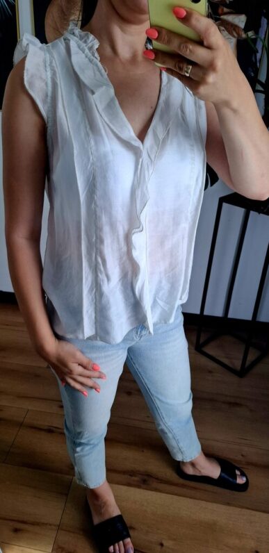 Biała bluzka smart – 100% tencel