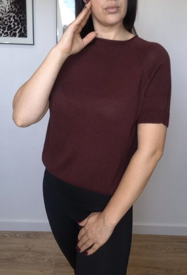 Sweter 100% bawełna  burgund