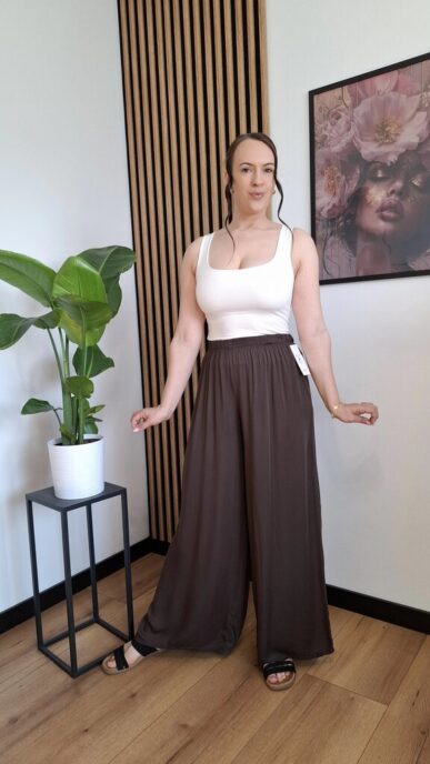 Viralowe spodnie czekolada