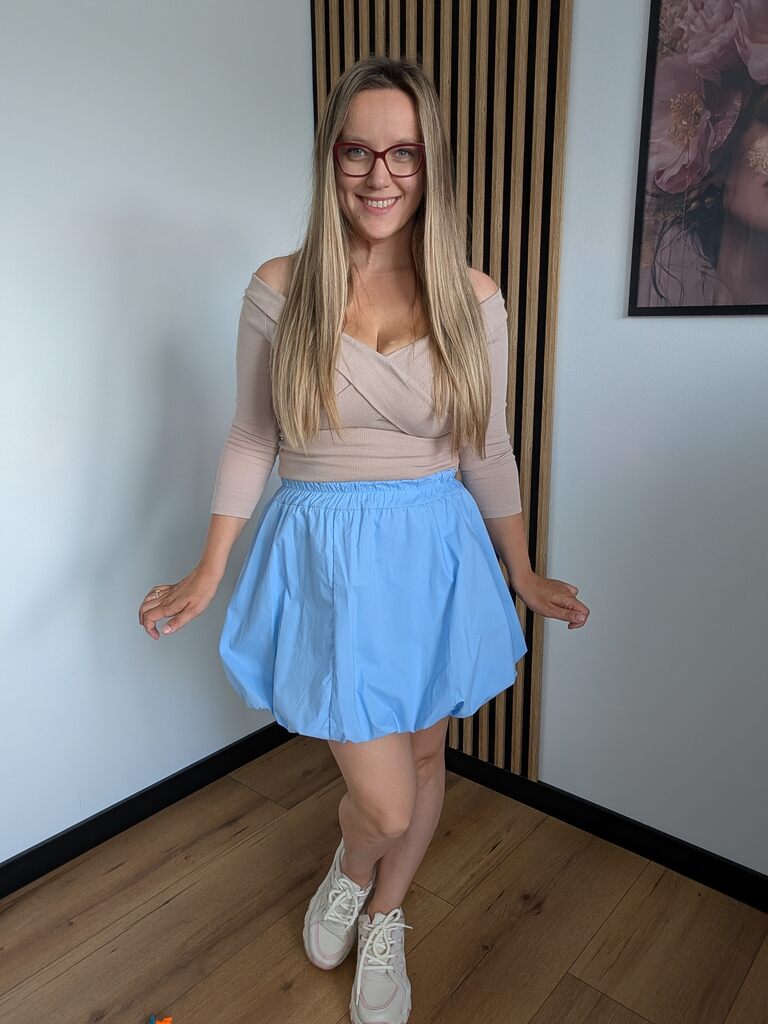 Spódnica Bombka niebieska